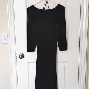 Evan Picone velvet black dress
